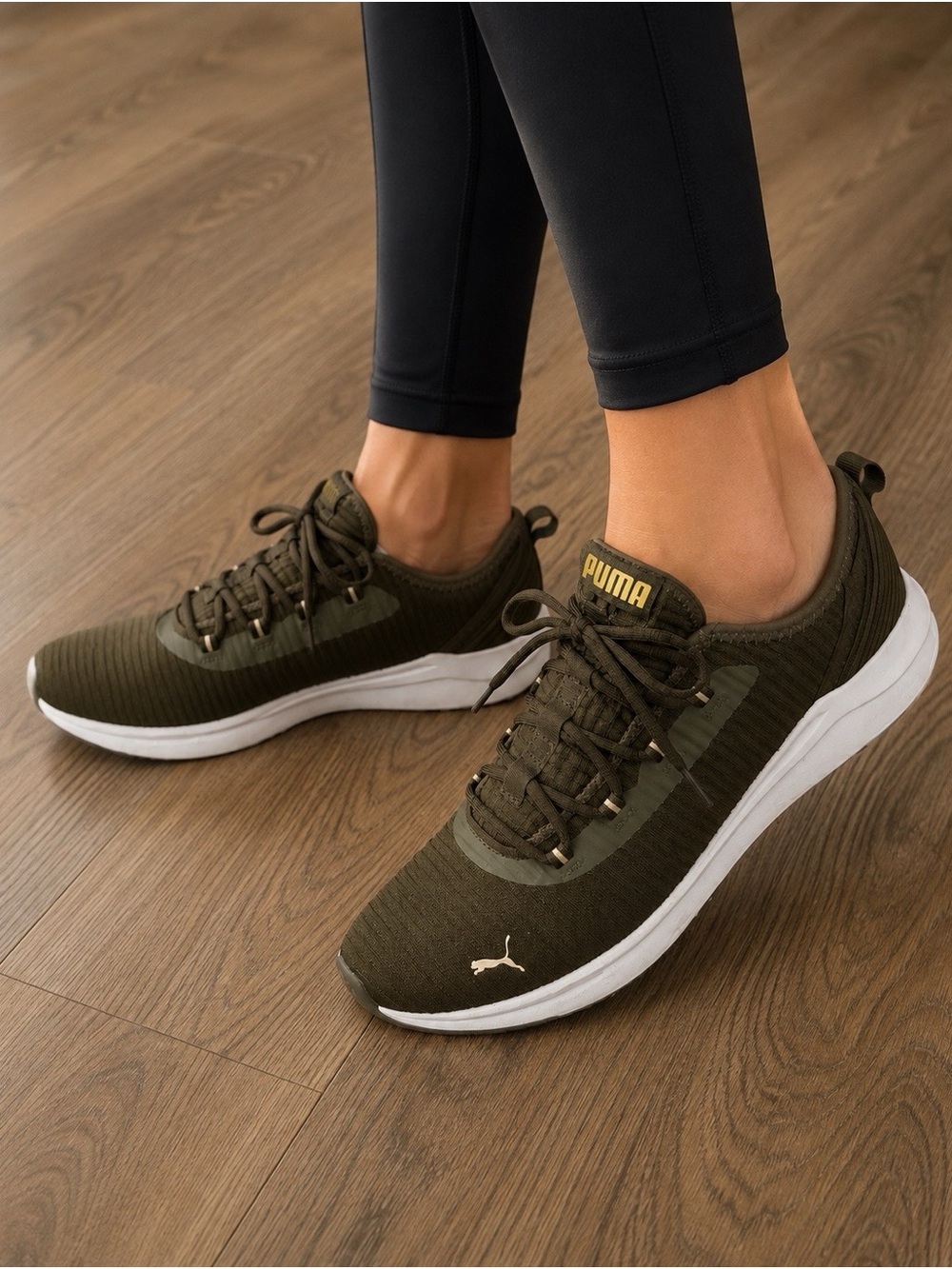 Puma Softride 9 B Finesse Running Olive Green Womens